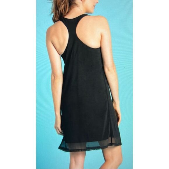 Peach Black Hinata Mesh Dress - Picture 2 of 4